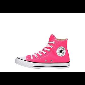 Neon Pink Converse High tops